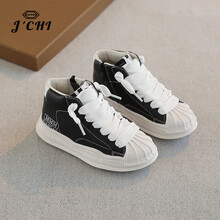 JCHI品牌儿童帆布鞋2021年夏季新款版男女童软底小白鞋子 黑色 25