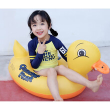 游泳圈儿童坐圈 可坐防侧翻宝宝婴幼儿游泳圈充气游泳圈INS网红座圈 大黄鸭(50斤内使用)