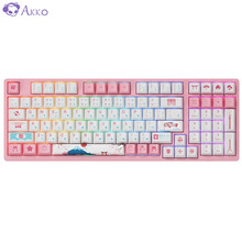 AKKO 3098B 世界巡回系列Tokyo R2机械键盘 三模热插拔键盘 游戏键盘 RGB 98键 AKKO CS火焰红 定制款