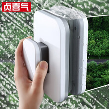 贞喜气擦窗器神器强劲磁力双面擦窗家用高楼擦玻璃神器双面玻璃款加大清洁玻璃工具 玻璃刮水器 灰白色适用玻璃厚度【3-10mm】