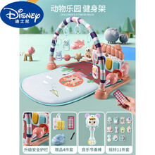 迪士尼好货婴儿礼盒 婴儿用品大新生儿礼盒玩具套装宝宝满月礼物初生男女孩送礼 蘑菇乐园充电版粉色+护栏(故事飞机)+节奏棒粉+1 新生儿(新生儿【0-36个月】)