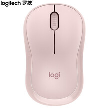 罗技（Logitech）M221静音鼠标 无线鼠标 办公鼠标 对称鼠标 带无线微型接收器 茱萸粉