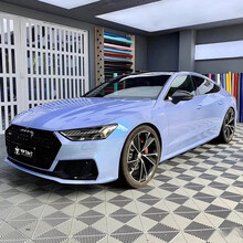 VPTINT 汽车改色膜 砖石系列全车膜哑面钻石金砂粉橙蓝魅红整车贴纸车身变色保护膜全国包安装 星光灰魅蓝亮面