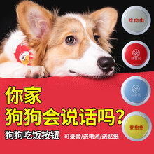 宠物语音按钮 狗狗猫猫说话拍打训练神器 萌宠吃饭交流网红按键 固定款是不可以录音的哦