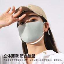 袋鼠医生防晒口罩女防紫外线女神时尚可爱薄款透气夏季骑行护眼角 灰色