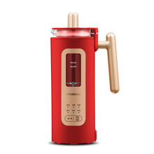 韩国现代迷你豆浆机免泡豆免过滤全自动多功能家用破壁机果汁机批 红色