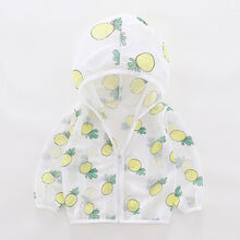 【特价】丘泽小孩穿的儿童防晒衣男女童婴儿防紫外线夏季宝宝小孩薄款透气空调衫防晒服速干轻薄透气防蚊 网眼柠檬 90 建议0-2岁