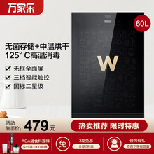 万家乐WS01家用桌面台式立式小型迷你茶杯碗筷餐具消毒柜厨房餐厅办公室消毒除菌保洁柜高温二星级 RTD60-WS01 60升