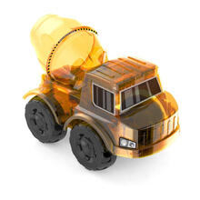 汉旻儿童steam科学科学实验小学生手工科技小制作发明自装拼装太阳能玩具蜗牛猩猩暑假 工程车黄色 三款随机发