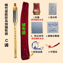 楠竹竖吹巴乌横吹巴乌成人学生初学巴乌乐器F调定制款 楠竹竖吹巴乌C+绒布袋