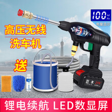 巨木 无线洗车机高压洗车神器洗车水枪家用洗车泵锂电池充电式刷车泵大功率电动清洗机户外便携式冲车洗车器 300W高压大功率【无线锂电】