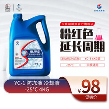 长城 YC-1 汽车发动机 防冻 冷却液 四季通用 冰点-25℃ 粉红色 长效有机 4KG 养车保养 4kg