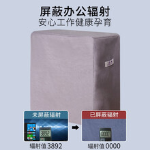 朵雅电脑防辐射机箱罩主机罩台式主机防辐射服套Z001 麻灰色/五面防护(不含底面) 均码