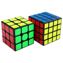 奇艺二三四五阶魔方金字塔2345阶黑底贴纸顺滑比赛专用减压益智玩具小学生男孩女孩生日礼物礼盒全套装 奇艺贴纸两件套3阶+4阶+视频教程