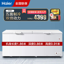 海尔 冰柜 卧式冷冻柜 大富豪商用冷藏冷冻转换保鲜柜 顶开门大容量冰柜 BC/BD-719HEZ 719升
