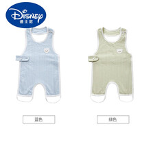 【清凉护肚】迪士尼童装上新婴儿肚兜夏季薄款纯棉护肚子神器新生儿衣服连腿夏装背心宝宝兜兜 蓝色/灰绿色 73cm