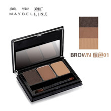 美宝莲(Maybelline)  立体塑型高鼻眉粉修容鼻侧影防水防汗眉笔初学者一字眉 棕色01