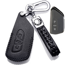 2021款大众途昂钥匙包大众途昂钥匙套途昂x钥匙套汽车高档真皮钥匙保护壳扣 R款 黑色（2021款专用）