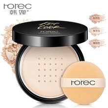 韩婵女士学生定妆蜜粉控油自然不卡粉散粉定妆遮瑕修颜清透细腻女士学生定妆粉 散粉 彩妆 象牙白/15g