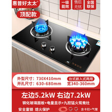 好太太煤气灶家用双灶台式嵌入式两用天然气燃气灶液化气猛火炉具 顶配高端九抢鸳鸯猛火灶+电量显示 天然气