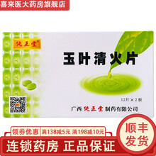 纯正堂 玉叶清火片 0.36g*24片 1盒装