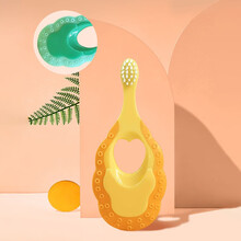  busybear 橙色宝宝婴幼儿童细软毛小头训练牙刷1-2-3岁口腔乳牙清洁1支