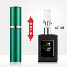 路易香浓香水分装瓶底部充装 便携香水瓶5ml 可充式香水旅行分装瓶 经典台阶版 暗夜绿