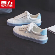 回力女鞋透气超火帆布鞋子2021夏季板鞋新款百搭单鞋潮流运动休闲鞋 白/浅蓝 37