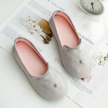 十月结晶 商场同款月子鞋夏季薄款产后软底春秋季包跟室内鞋孕妇鞋厚底产妇月子拖鞋 【灰色】.猫 35