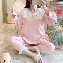 纯棉月子服孕妇睡衣产后哺乳喂奶产妇吸汗透气春秋出院服家居服 9952# XXL建议140-155斤