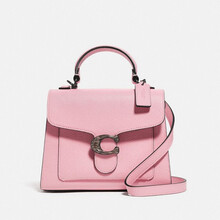 蔻驰 COACH 奢侈品 女士专柜款Tabby系列抛光鹅卵石纹皮革手提单肩斜挎包粉色20号小号 4608 V5PO