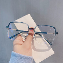 弗恩与加缪 防辐射抗蓝光渐变透明眼镜女韩版近视眼睛框架电脑护眼平光镜男潮 蓝色渐变