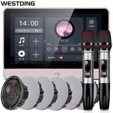 威斯汀（WESTDING）958吸顶喇叭套装天花板壁挂吊顶音响同轴高音定阻喇叭立体声HIFI级音效 XT12主机+958X6