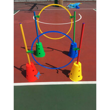 幼儿园早教单元插桶万象组合平衡圆桶跨栏雪糕筒儿童感统训练器材 手印一对4色可选