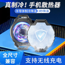 ZNNCO 【无线充电款】手机散热器半导体冰封背夹小风扇制冷降温神器王者吃鸡游戏外设冷却贴片苹果黑鲨 背夹式【1秒极速冰冻降温丨无线充电】二合一电竞款黑  iphone12小米11红魔一加rog华为通