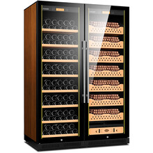 富客（FUKE）FK-238C1变频恒温恒湿双温雪茄柜红酒柜负离子空气净化雪茄保湿柜 棕色 榉木雪茄红酒款