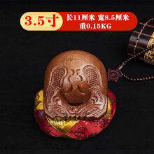 木鱼法器一套佛堂寺庙家居礼佛木鱼檀木念佛助念击打法器佛教乐器 檀木木鱼3.5寸