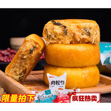 肉松饼整箱糕点全国营养早餐学生小吃零食休闲绿豆饼面包食品 肉松饼1000g【+】板栗饼1000g(4斤)