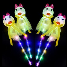 六一儿童广场玩具摆摊抖音同款星空球魔法棒新款波波球儿童仙女棒发光玩具夜市广场 (蝴蝶结-鸭子)星空球