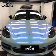 卡莱克超亮双色糖果车身改色膜亮面糖果梦幻火山灰全车改色膜整车装饰灰魅蓝汽车贴膜 双色糖果灰魅蓝1.52x18M
