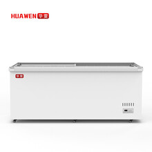 华雯冰柜商用大容量雪糕柜岛柜透明玻璃卧式超市冷柜保鲜冷冻两用冷藏展示柜 长1230*730*850mm铜管380L