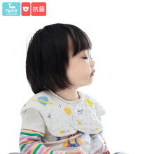 乐由皮皮 艾草艾绒抑菌围脖围嘴新生儿婴幼儿口水巾儿童宝宝8层棉纱布柔软围兜 艾草口水巾一条装