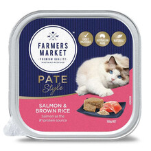 FarmersMarket蓝宝食猫餐盒100g猫罐头软罐头湿粮成幼猫9罐/箱 鲑鱼糙米餐盒(到期21.7.9)