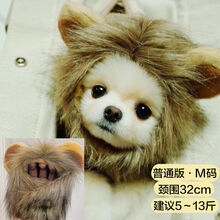 宠物猫咪帽子头套泰迪博美法斗小狗抖音搞笑造型帽子狗狗用品 狮子(普通版)M码 猫狗通用