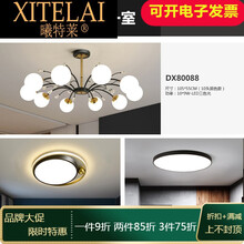 曦特莱轻奢品牌客厅吊灯北欧轻奢2021年新款家用大气餐厅灯水晶罩卧室房间灯 套餐1【两室一厅】
