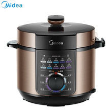 美的（Midea）电压力锅家用5L双胆粗粮饭煲 无极旋钮开盖收汁三角稳压 MY-YL50X3-102 金色