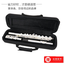塞德森（SAIDESEN） 长笛乐器 16孔闭孔白铜镀镍银/银 长笛乐器C调学生考级初学专业演奏 镀银16孔开闭孔两用（音域更广）