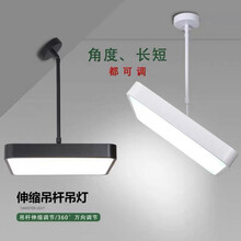 现代简约斜顶方形吊灯餐厅客厅复式阁楼商用店铺工厂个性创意灯具 白光 40cm白色48瓦