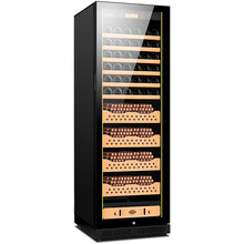 富客（FUKE） FK-188C2变频恒温恒湿雪茄柜红酒柜雪松木层架负离子净化雪茄雪茄保 黑色 榉木裸养4+6红酒