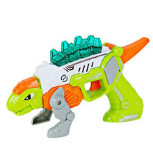 奎茗儿童小孩恐龙玩具枪声光枪电动玩具宝宝男孩带音乐声音卡通变形枪 恐龙声光枪【+2节7号电池+螺丝刀】